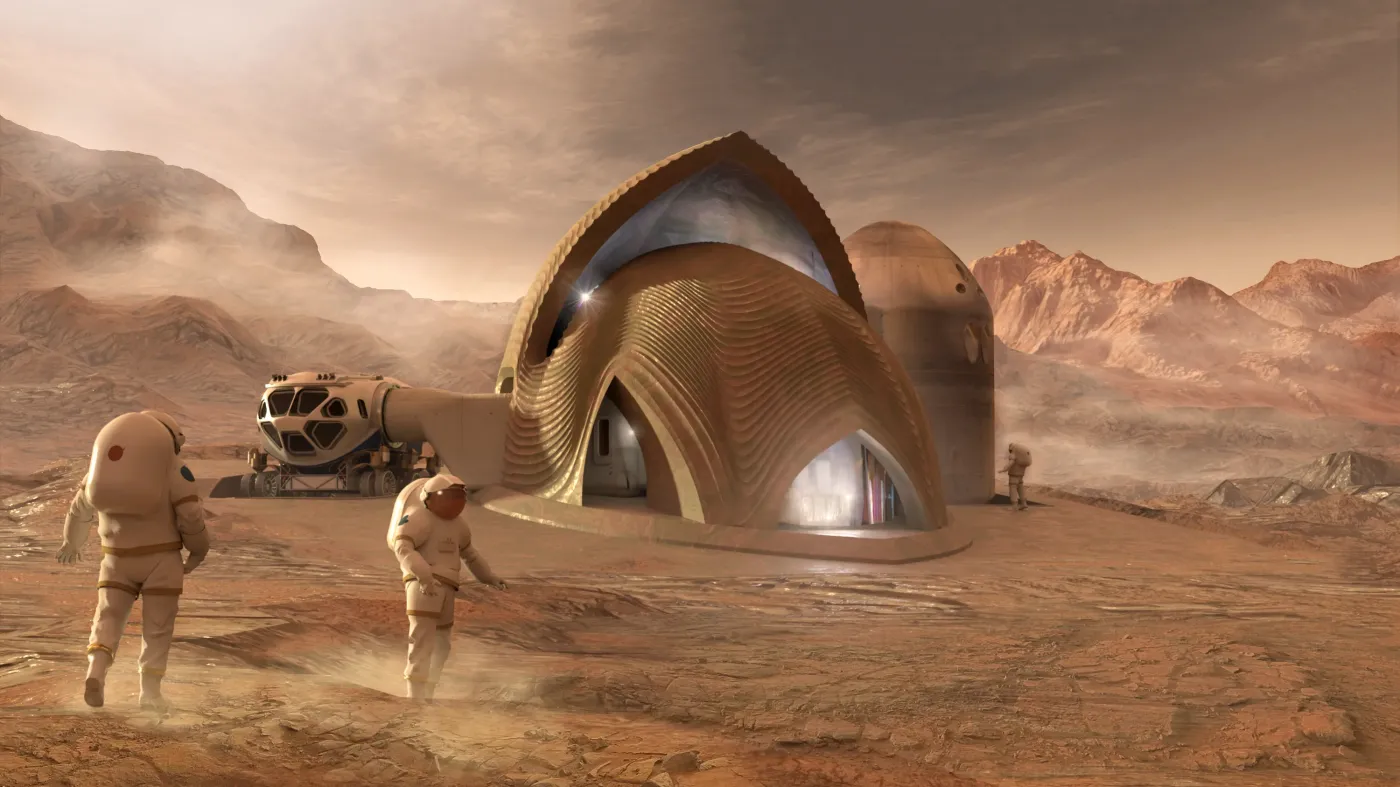 Astronaut and Mars Habitat Design